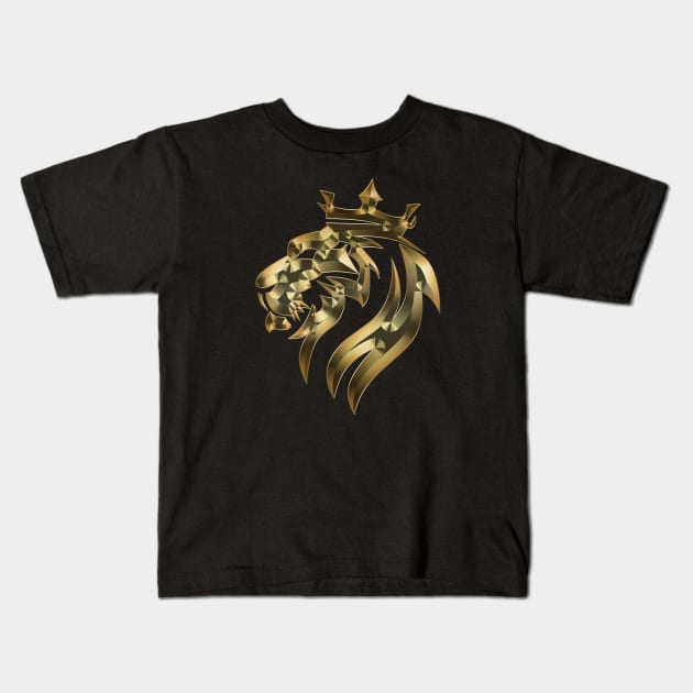 lion king logo gold edition Kids T-Shirt by INDONESIA68